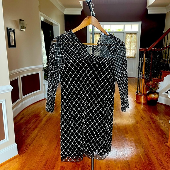 ZARA Black Dress with Gems Size Small - Picture 1 of 2